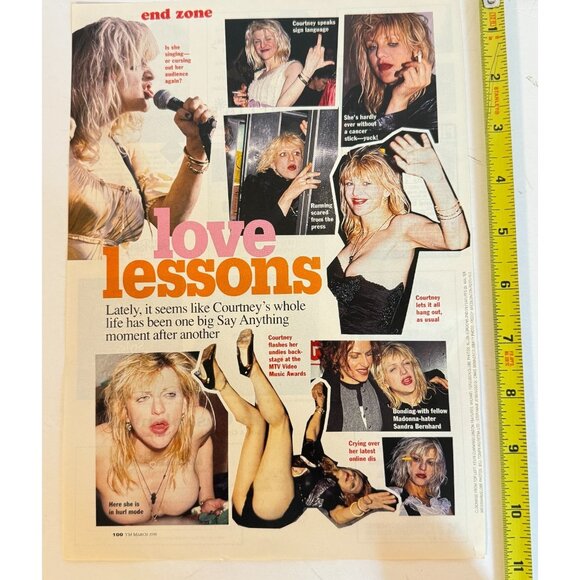 Vintage 1996 Courtney Love Kurt Cobain Girlfriend Advertisement Print Ad - Picture 2 of 2